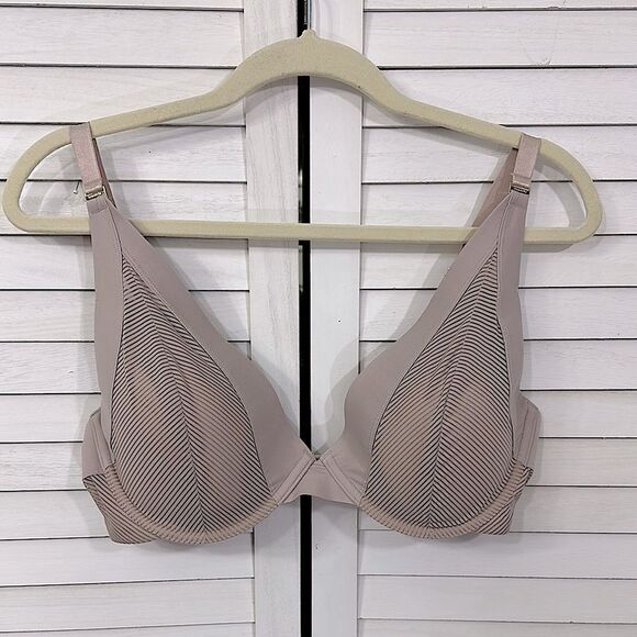 ThirdLove Plunge Push Up Bra 36E Taupe Underwire - Picture 3 of 12